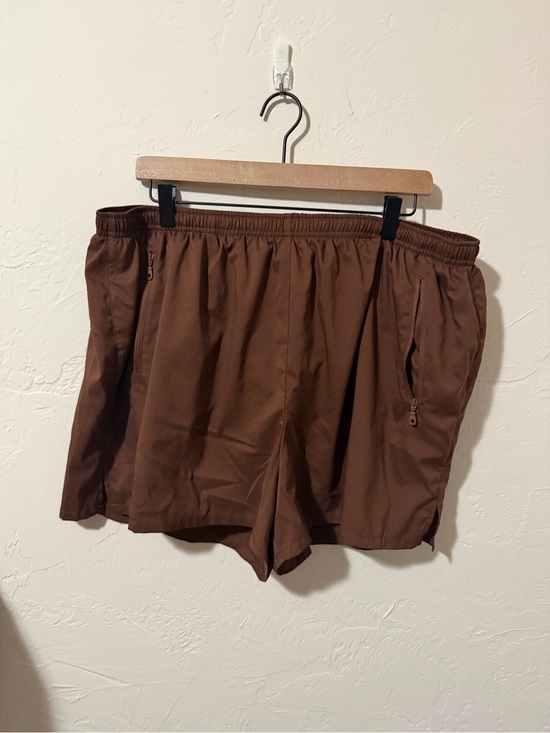 girlfriend collective Pants - girlfriend collective Brown Elastic-Waist High-Rise Shorts
